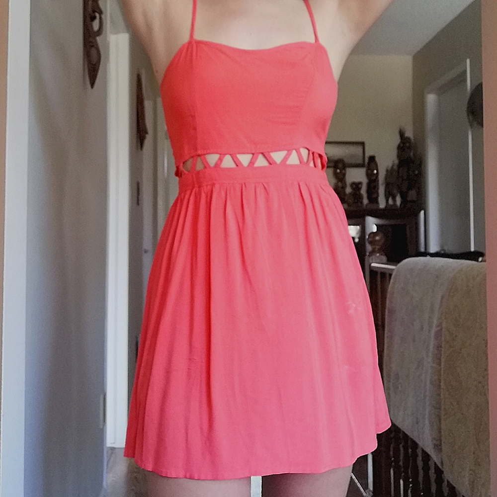 Coral Cutout Sundress🐚🏵️🐙